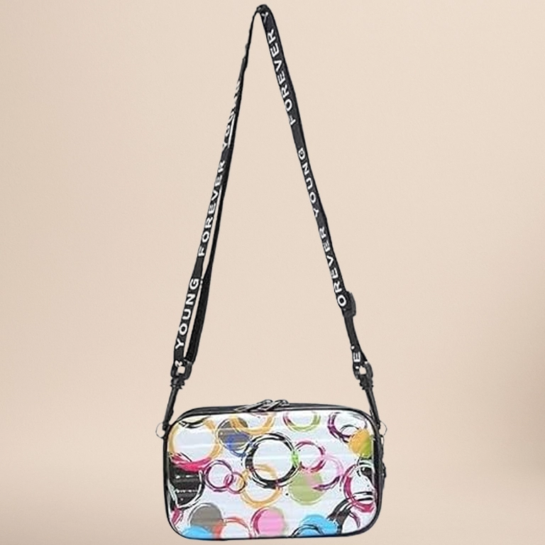 Forever Young Sling Bag For Women & Girls Crossbody & Mini Suitcase Box with Shoulder Strap and Convertible Cosmetic


