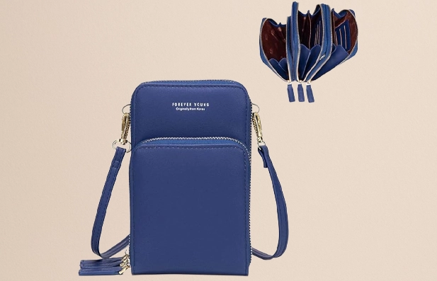 myfriday Small Crossbody Cell Phone Bag for Women, Mini Over Shoulder Handbag Purse with Credit Card Slots
